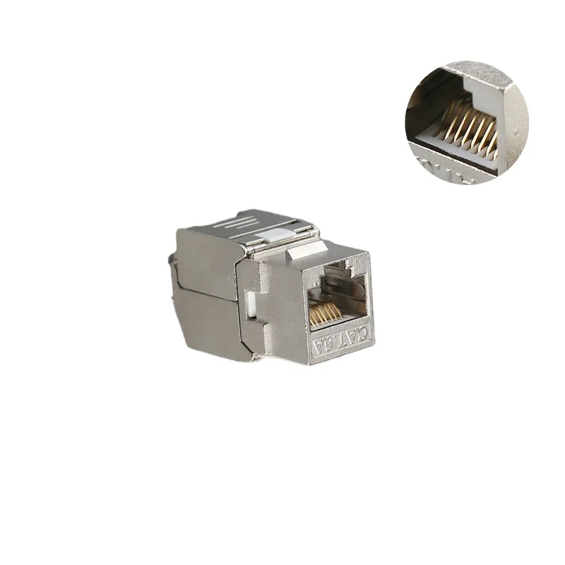 Toolless Type RJ45 Cat6A Keystone Jack FTP Modular Jack