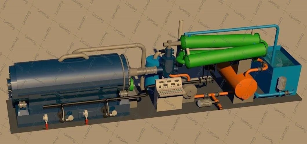 Low price high efficient pyrolysis mini plant for Lanning sale