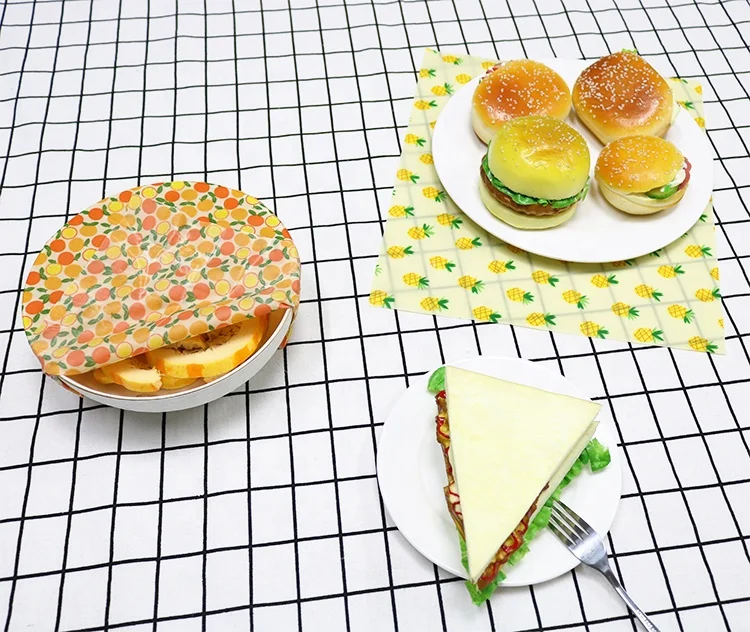 
Custom Logo Custom Printed Beeswax Wrap Eco Friendly & Sustainable For Food Storage 