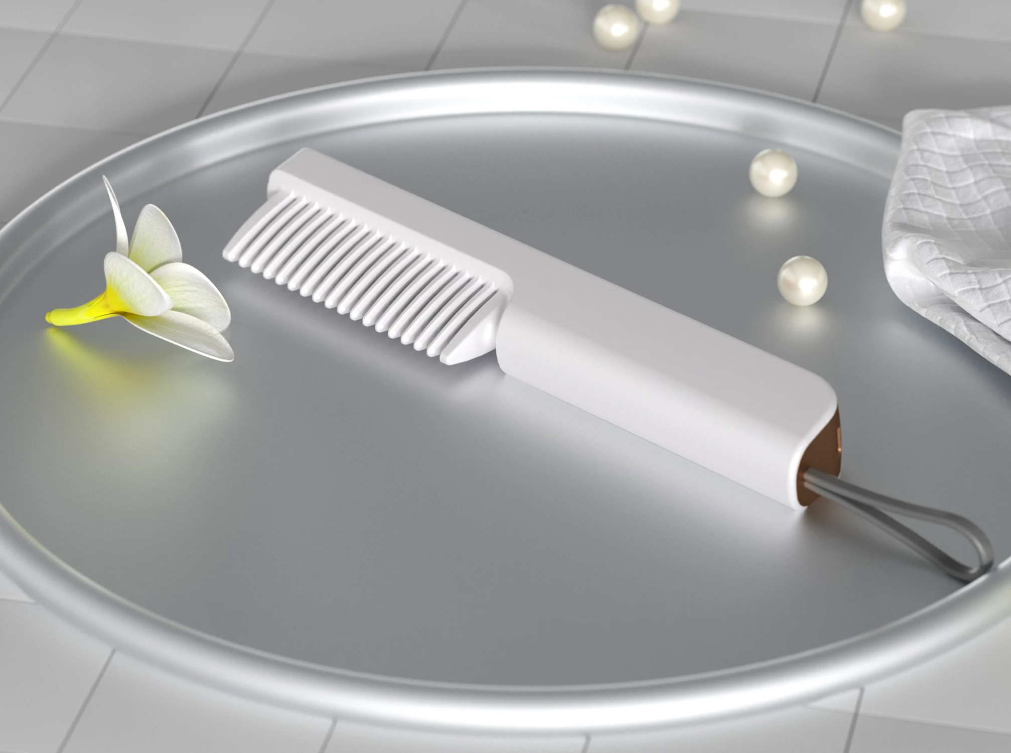 Rechargeable USB portable hair straightening brush Anti-Scald Hair Straightener Comb for Frizz-Free Silky Hair