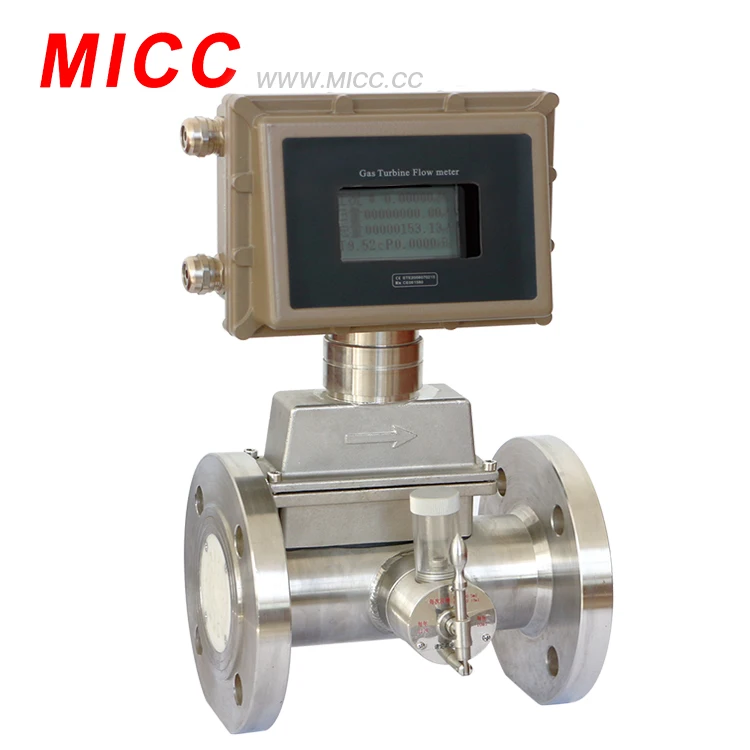 MICC Used in Gas skids and LNG gas station LWQ-Gas Turbine Flow Meter volume and mass flow rate available