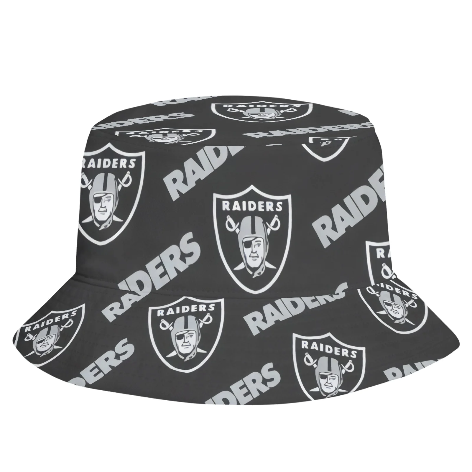 Custom Black Spring And Summer wide brim fisherman Custom Design American football sport team Logo Printed wear Bucket Hat