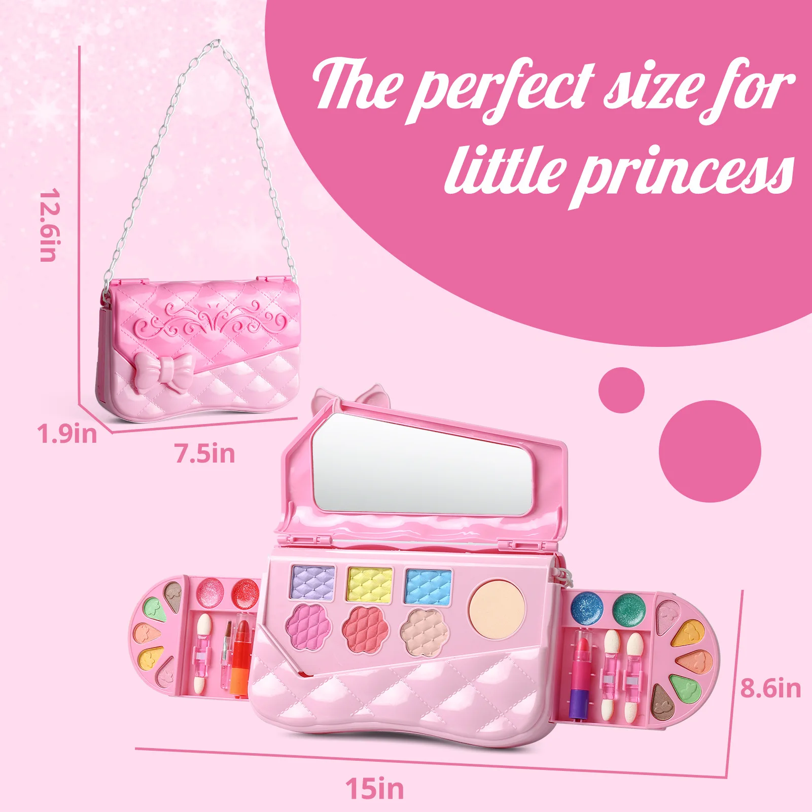 Birthday Gift Toy for Girls Play House Toy Plastic 2023 New Arrival Birthday Kids Gift Makeup for Children 5 to 7 Years 20 Set