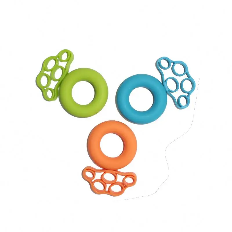 Strengthener Fitness Round Shape Massage Hand Grip Device Set Silicone Exercise Hand Grippers Finger Exerciser Stretcher