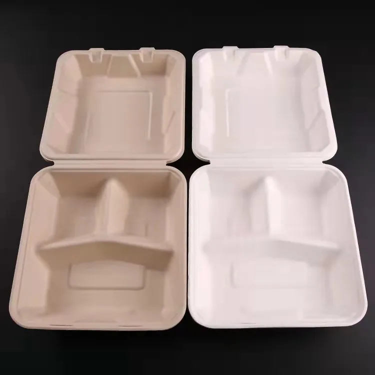 Биоразлагаемая целлюлоза багасса Bento Box 1 2 3 контейнер для пищевых
