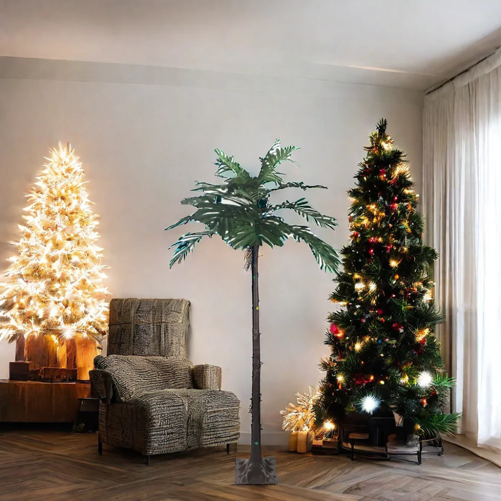 Hot sale 1.5 meter 1.8 meter Realistic Artificial Natural Looking LED Lighted Palm Tree Light