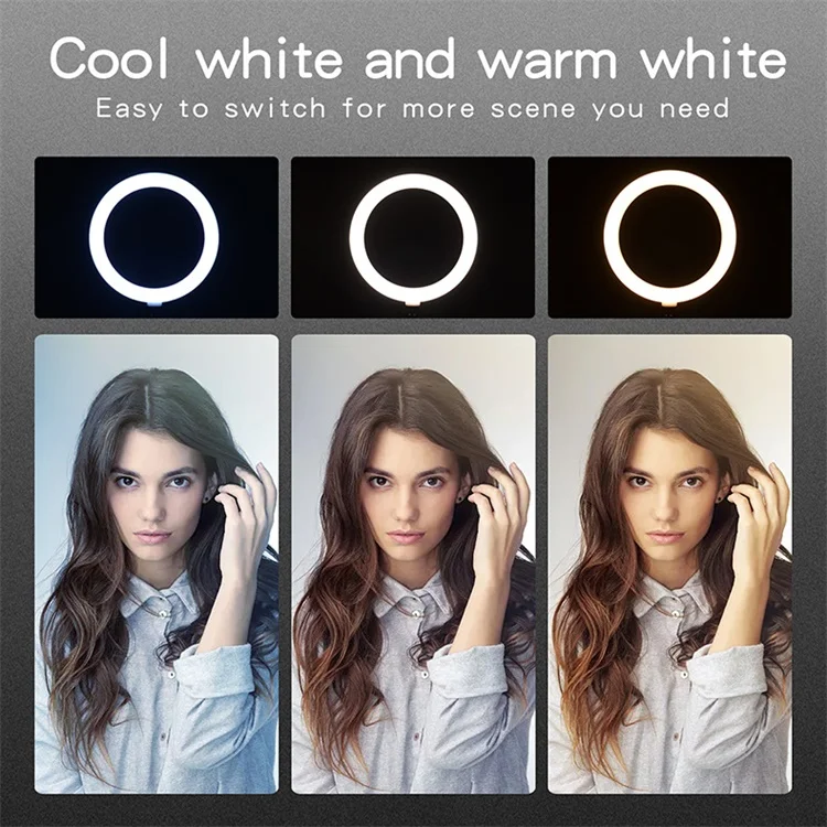 MJ26 mj33 mj45 mj56 ring light selfie stick ring light with tripod stand  12 inch 22 inch 26CM 56CM