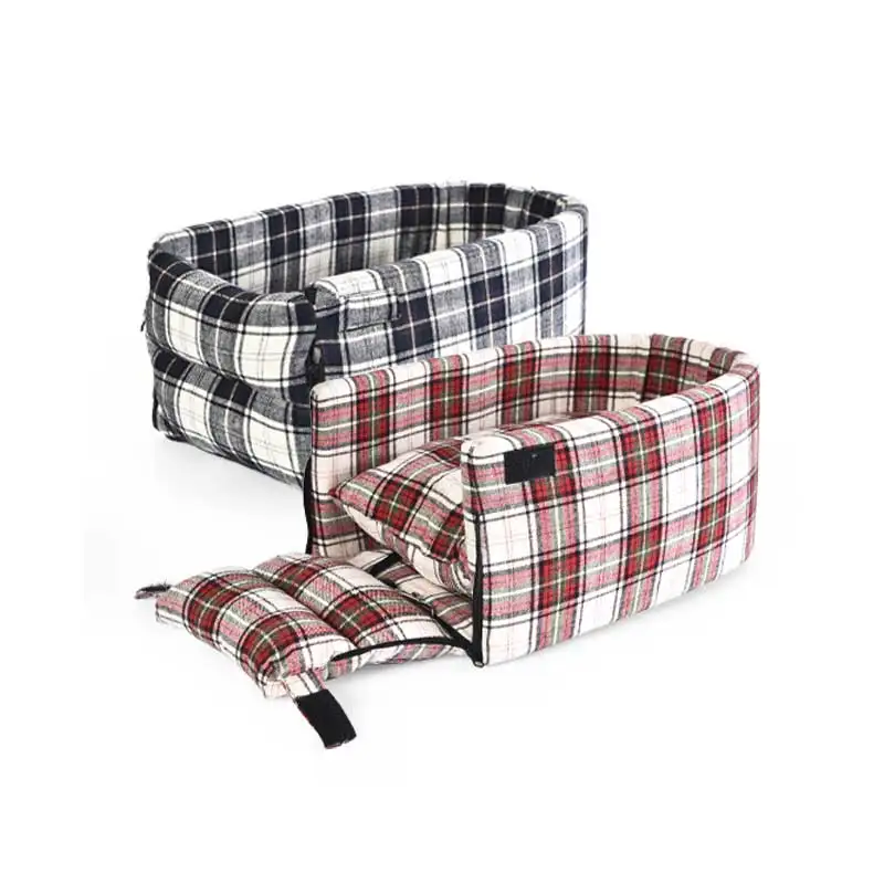 Universal Fit Collapsible Dog Travel Crate Portable Dog Safe Car Seat Travel Pet Car Booster Seat Bed