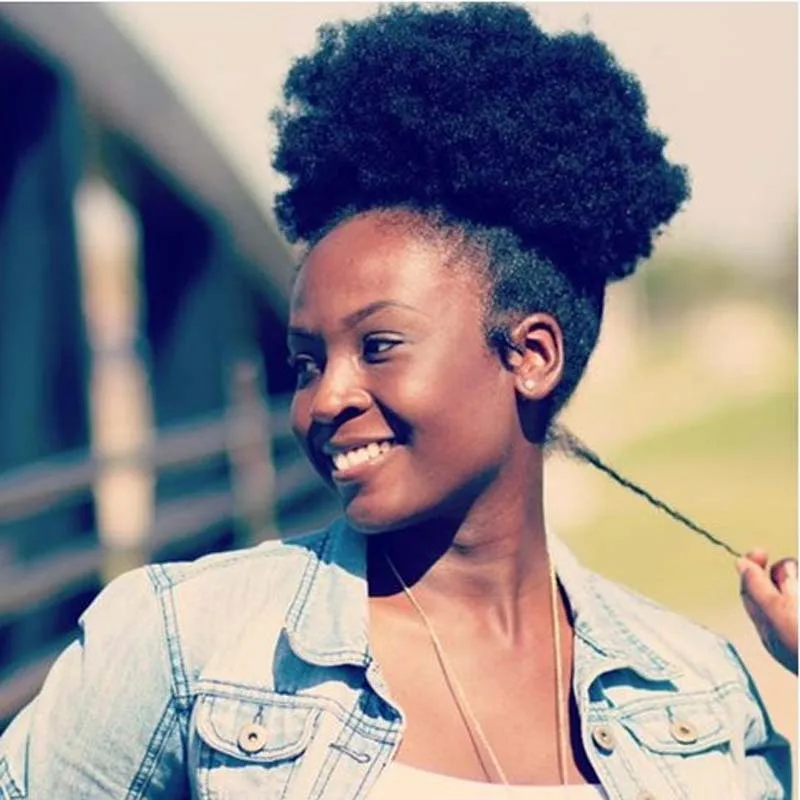
2020 New Product Hot Selling Elastic Synthetic Afro Kinky Curly Hair Ponytail Hair Bun 