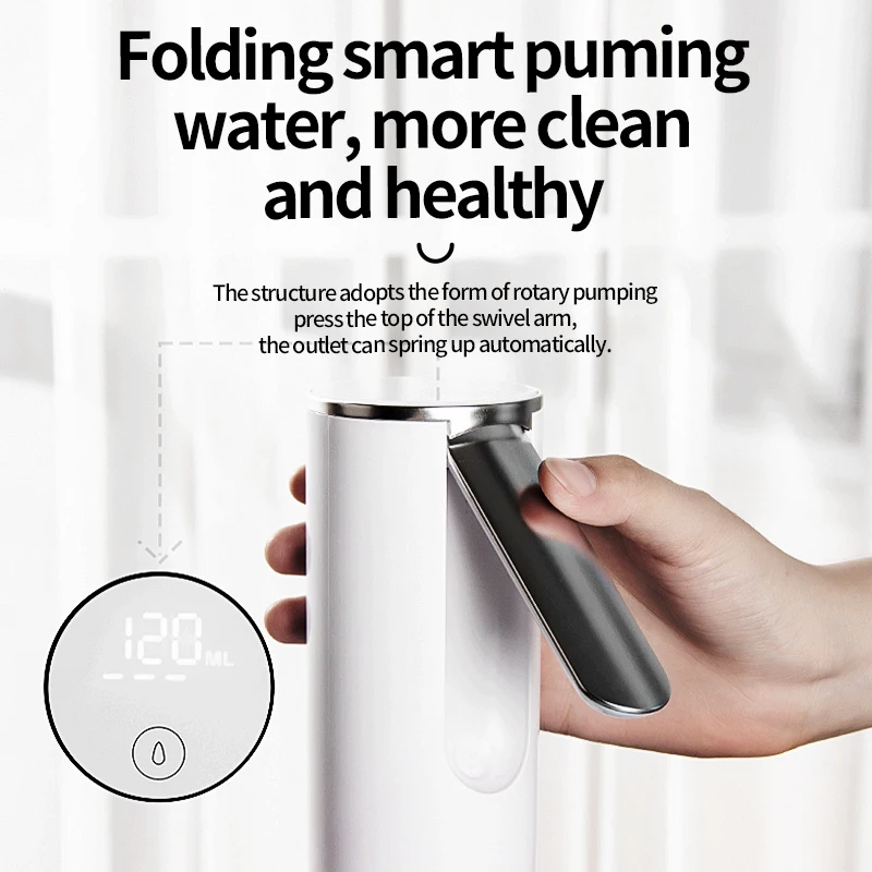 New Foldable Portable Wireless Digital Display Touching Key Folding Storage Automatic Electric Folding Water Dispenser Pump