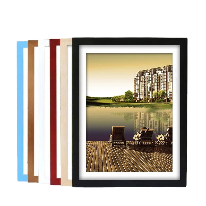 Wholesale Cheap A0 A1 A2 A3 A4 A5 5x7 11x14 24x36 Inches  Wooden Painting Frame Home Decoration Modern Picture Frame