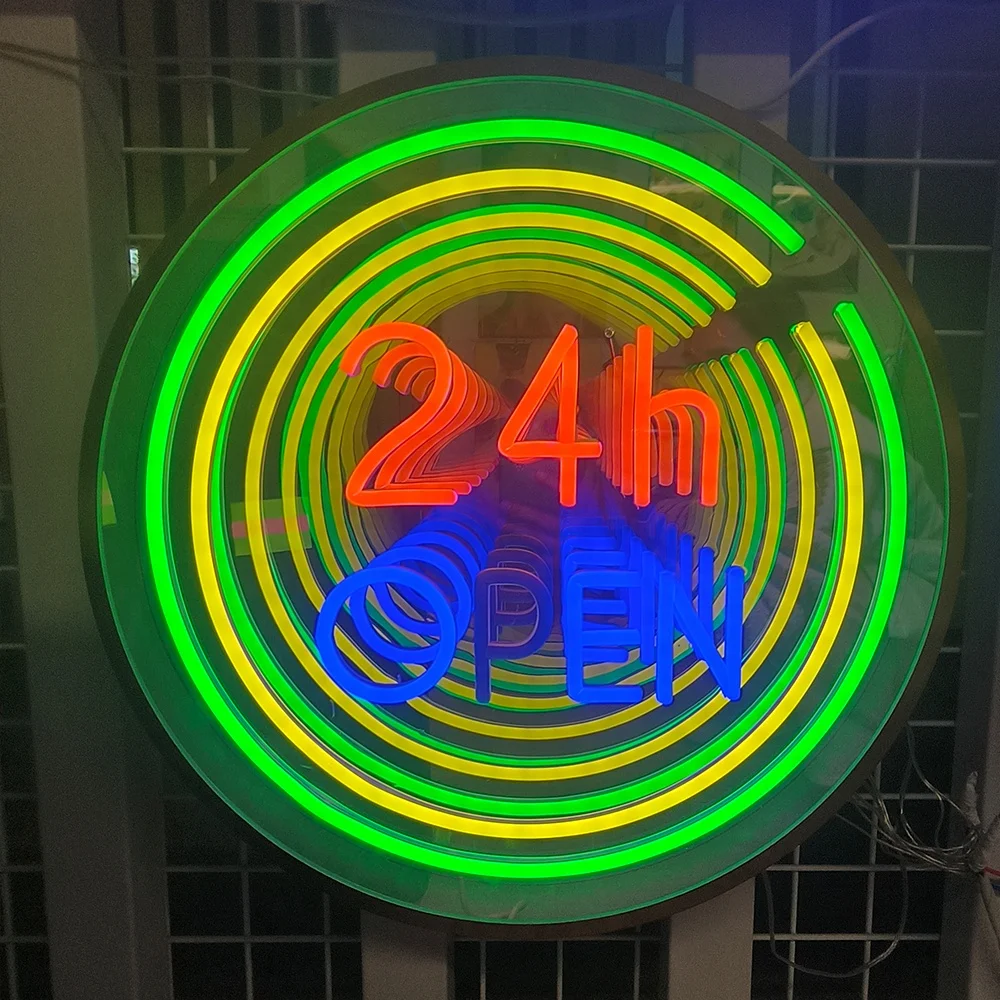 Outdoor Store Front Building Luminous Characters Led Retail Abyss Mirror Infinite Sign 3d Led Channel Letter Sign
