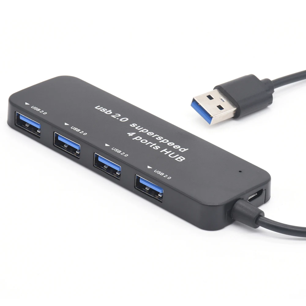 Plug And Play Support USB2.0 Devices Female Port Charger 4 Port USB Hub