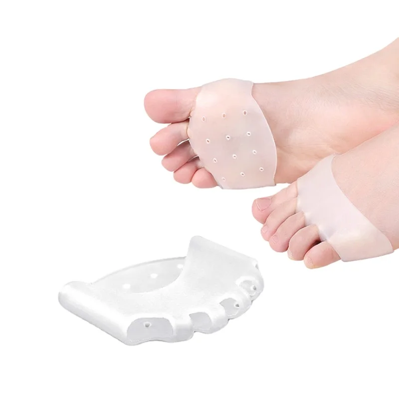 Open Five Toes Gel Socks Forefoot Pads For Women