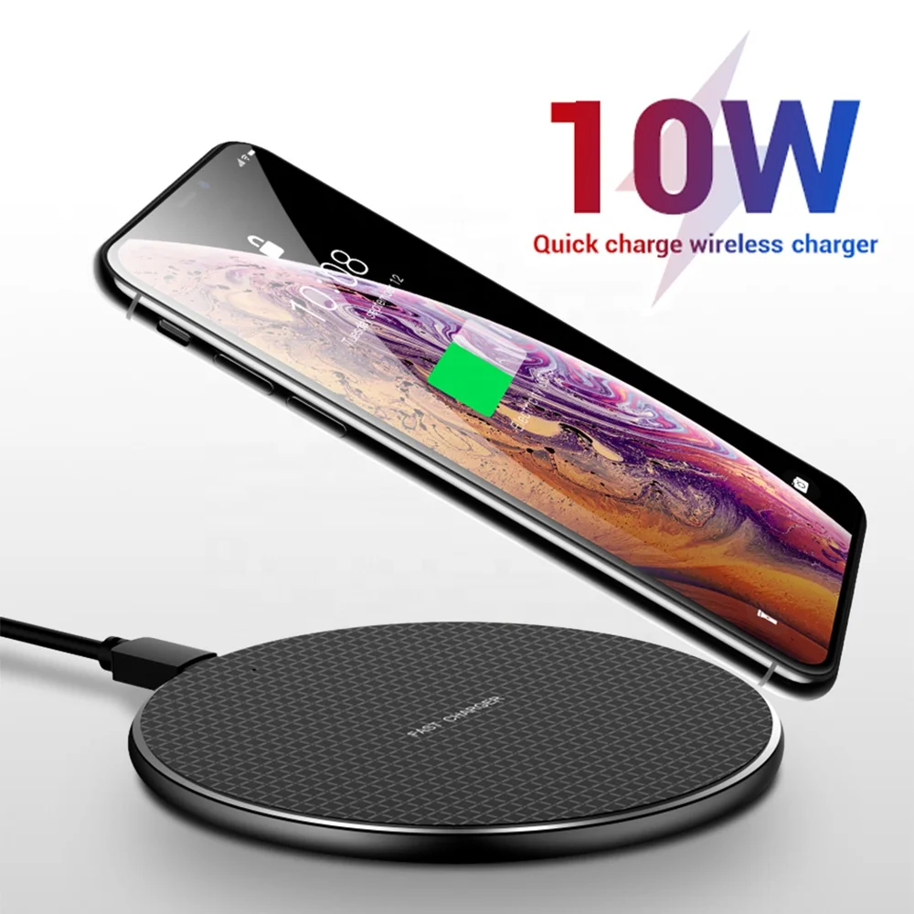 
Fast charging portable Q25 10W car QI Wireless Cell phone charger pad for iphone 7 8 plus X Xr Xs 11 pro max for samsung 