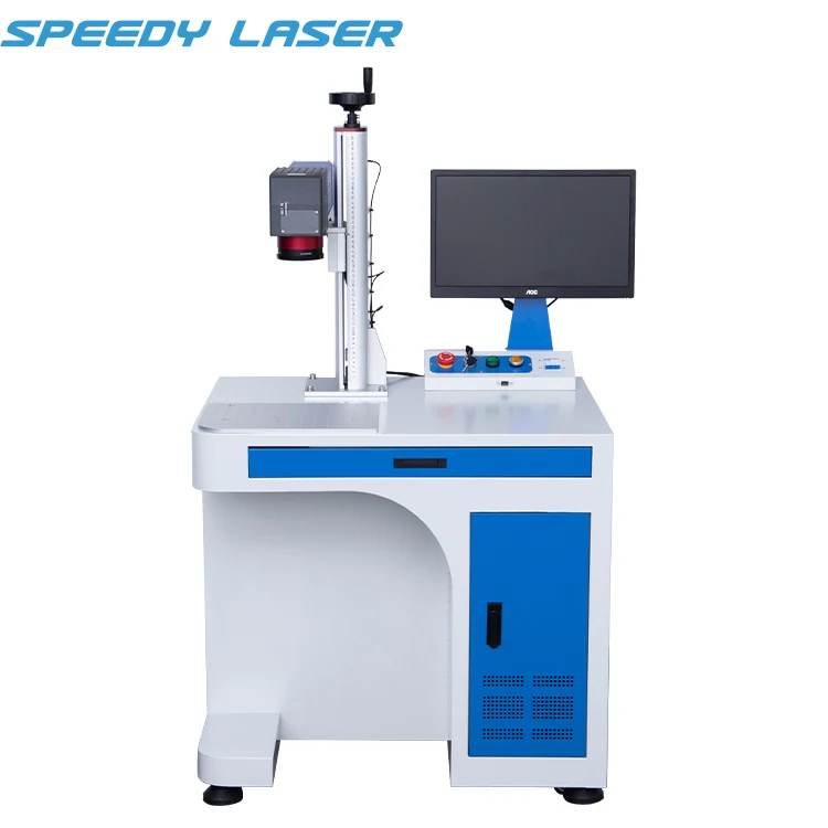 Enclosed JPT MOPA 60W 80W 100W 3D dynamic auto focus fiber laser marking machine for metal mould jewelry laser engraving
