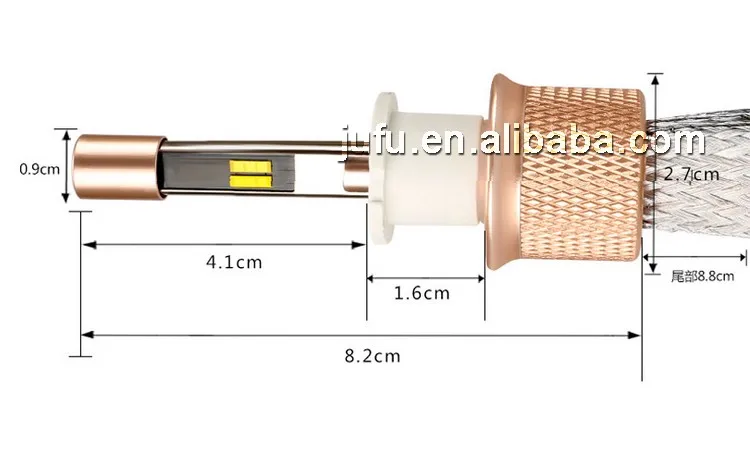 H1 H4 H7 H8 H11 9004 9005 9006 9006 5500lm dual color white yellow H4 ZES LED headlight