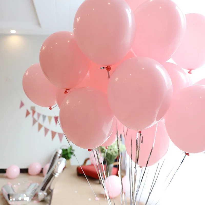 Высококачественные розовые воздушные шары 12 дюймов разных цветов для девочек, воздушные шары розового цвета для дня рождения, свадьбы, вечеринки