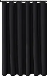 Black  fabric Shower Curtain Liners Water Resistant Bathroom Curtain Liners,72 by 72 Inches