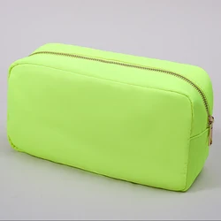 RTS Stock Nylon Waterproof Personalized Glitter Letter Patches Custom Women Girl Wedding Birthday Gift Makeup Cosmetic Pouch Bag