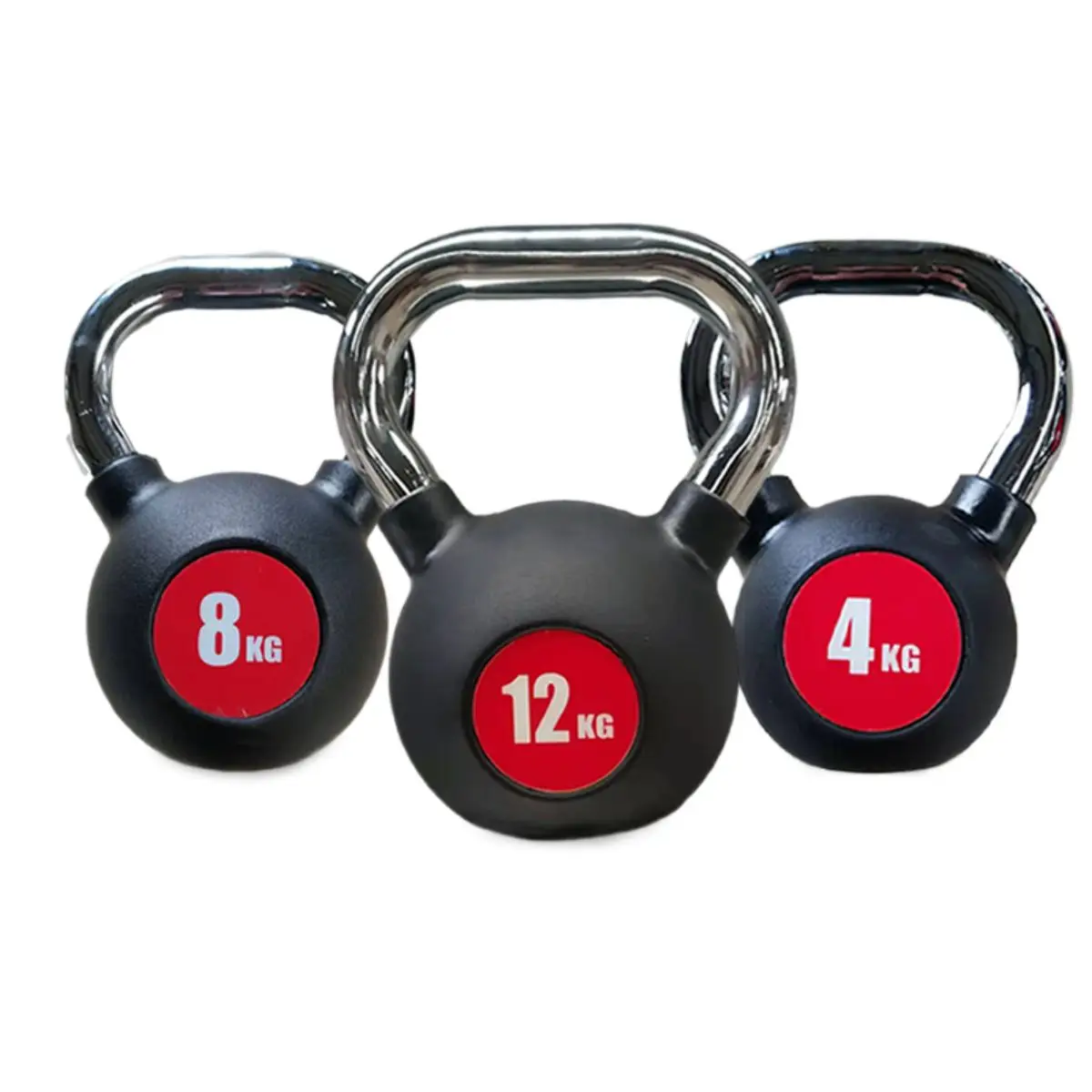 Factory sales 20kg rubber coated kettlebell Fitness Equipment Weight lifting Competition Cast Iron Kettlebell Set