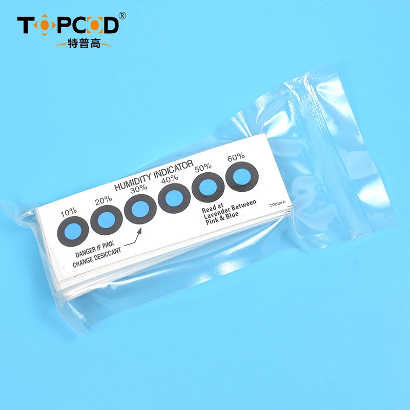 Печать на заказ 6 точек (10%-20% 30%-40% 50%-60%) синий-розовый Кобальт хлорид индикатор влажности