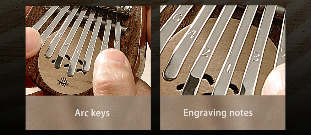 new design mini kalimba 8 notes pocket kalimba cut custom thumb piano