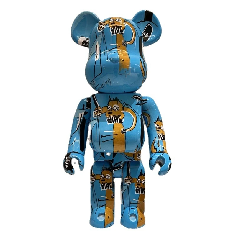 70cm 1000% Tide Brand Bearbrick Basquiat 4 Generation Violent Bear ABS Action Figure With Boxed