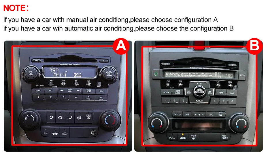 Mekede TS series double din car radio system for Honda CRV 2006-2012 BT car audio stereo players