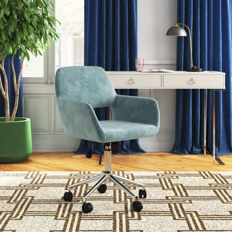 Partner Modern Design Swivel Velvet Study Table Chair Adult Makeup Studio Chair
