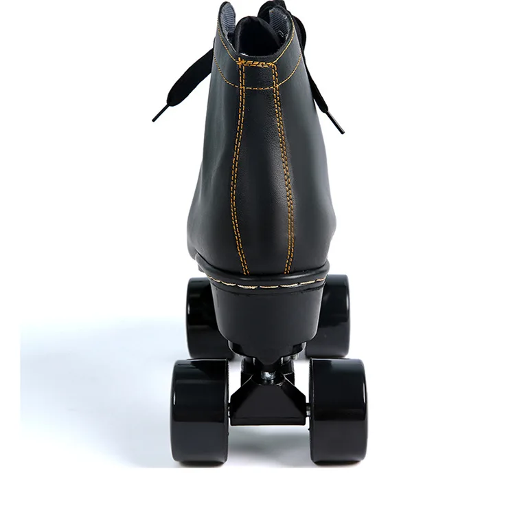 Double row the skating shoes White roller skates beginner skates four-wheel