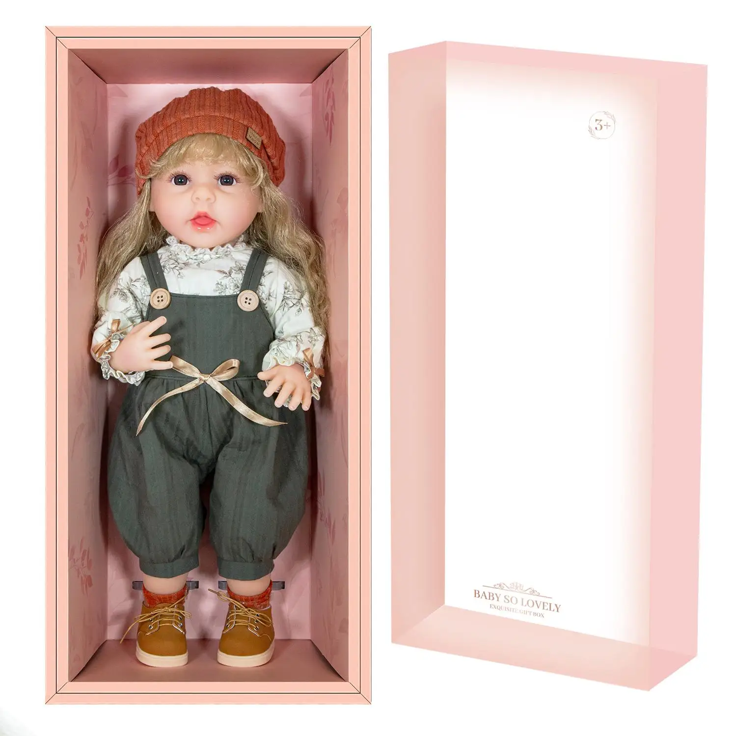 Hot sale 55cm Realistic Lifelike Baby Dolls Baby Girl Doll  Silicone Vinyl Reborn Baby Doll