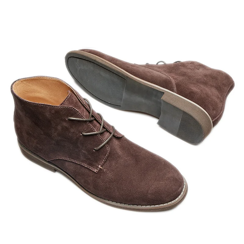 High Quality Platform Suede Leather Office Men Shoes Casual Boot chelsea boots