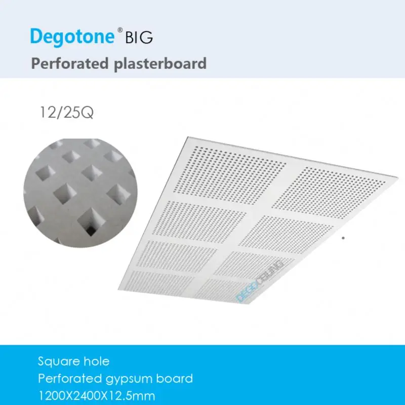 Factory Supply Direct Seamless Acoustic Perforated Gypsum Board 1188x1998mm Plasterboard 1200x2400mm