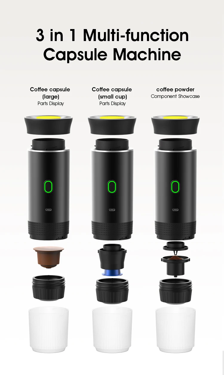 Good Product Mini Espresso Maker Heating Water Portable Electric Automatic Coffee Machine for Outdoor Camping Travel Carry Bag