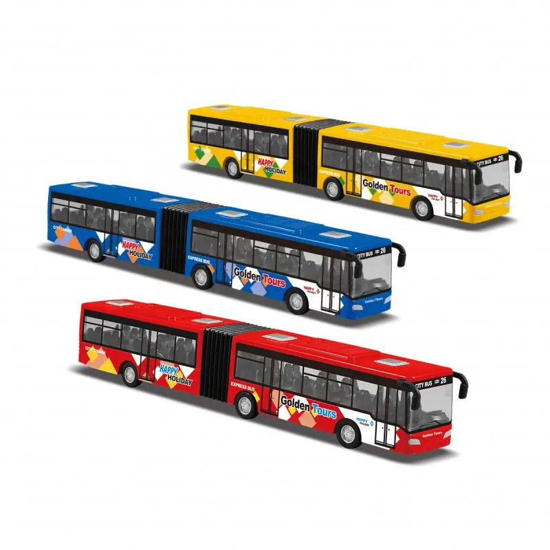 JMD Big 1/42 Kids Model 1:87 Scale Model Outdoor Die Cast 1/87 Alloy Miniature Metal Pretend Play Red Double Deck Toy Bus