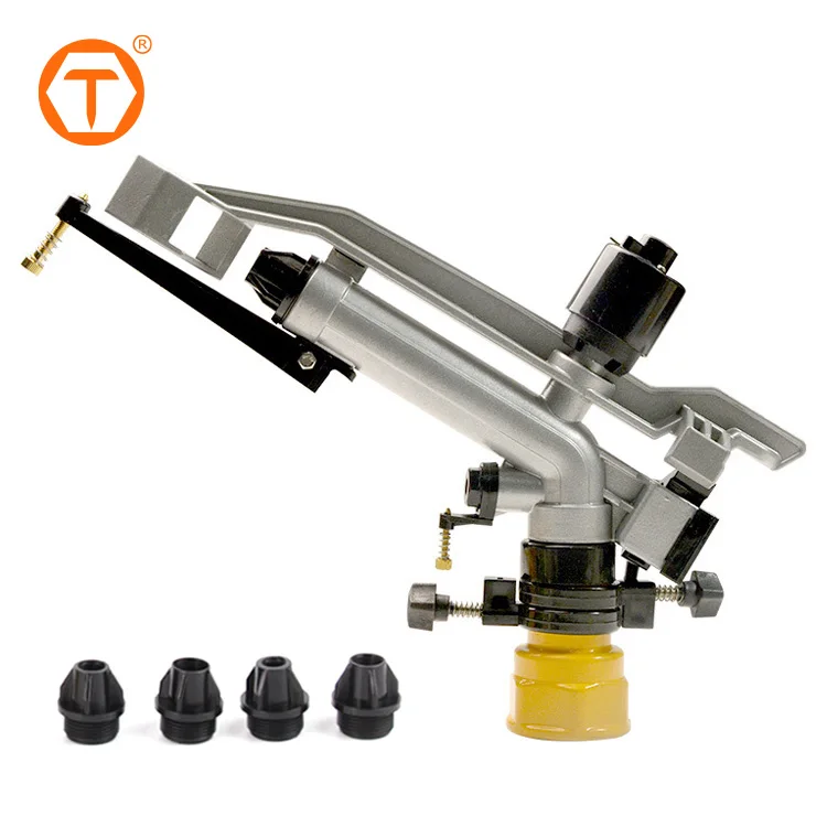 Heavy duty irrigation system agricultural 360 gear drive long range water impact big rain gun sprinkler for vegetables