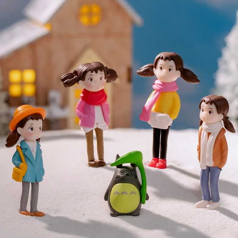 Cartoon Figure Plastic Creative Figurines Car Decoration Home Cute Girl Doll