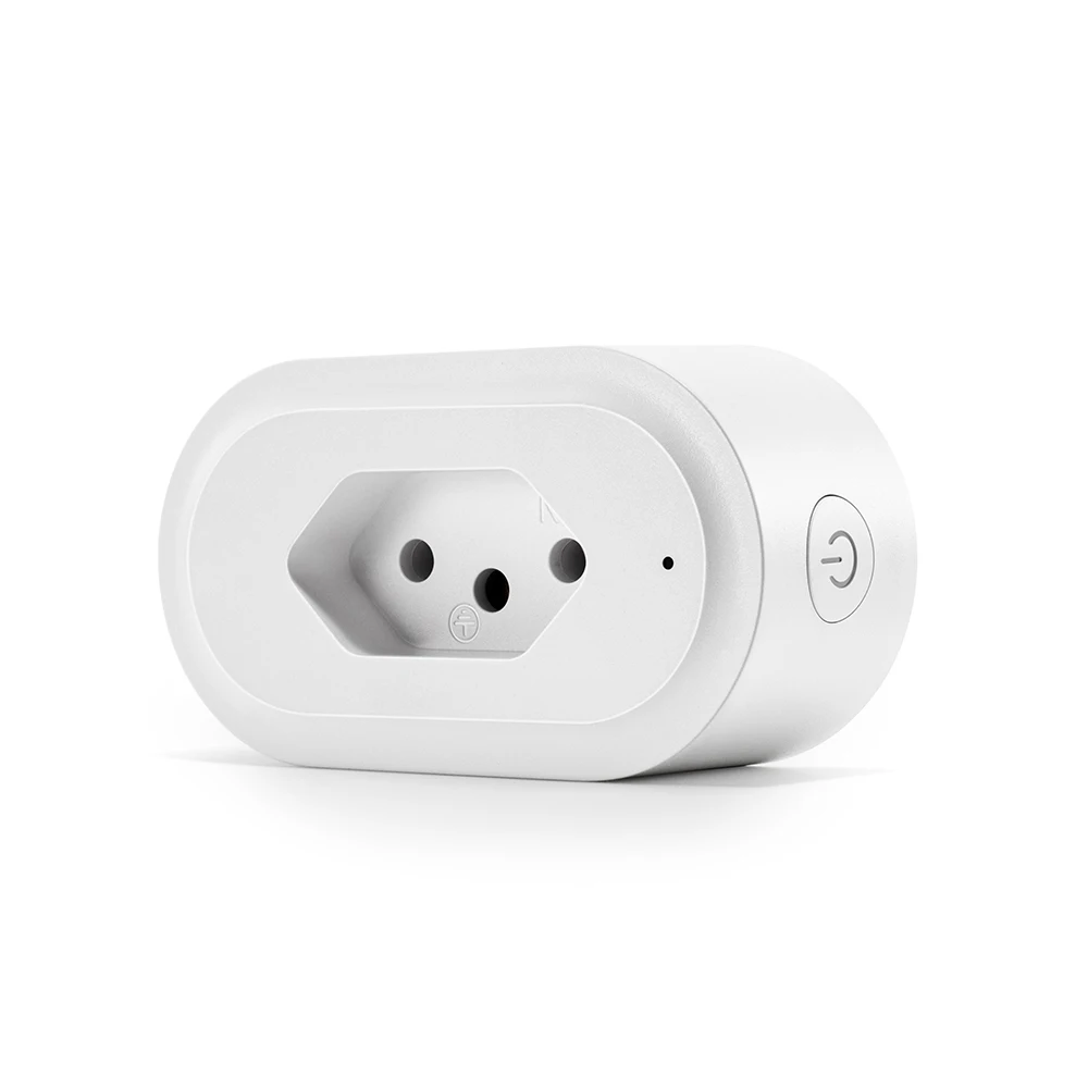 Tuya Бразилия Smart Plug 16A с поддержкой Wi-Fi мини умная розетка синхронизации и измерителем мощности функция работает с Amazon Alexa и Google Home