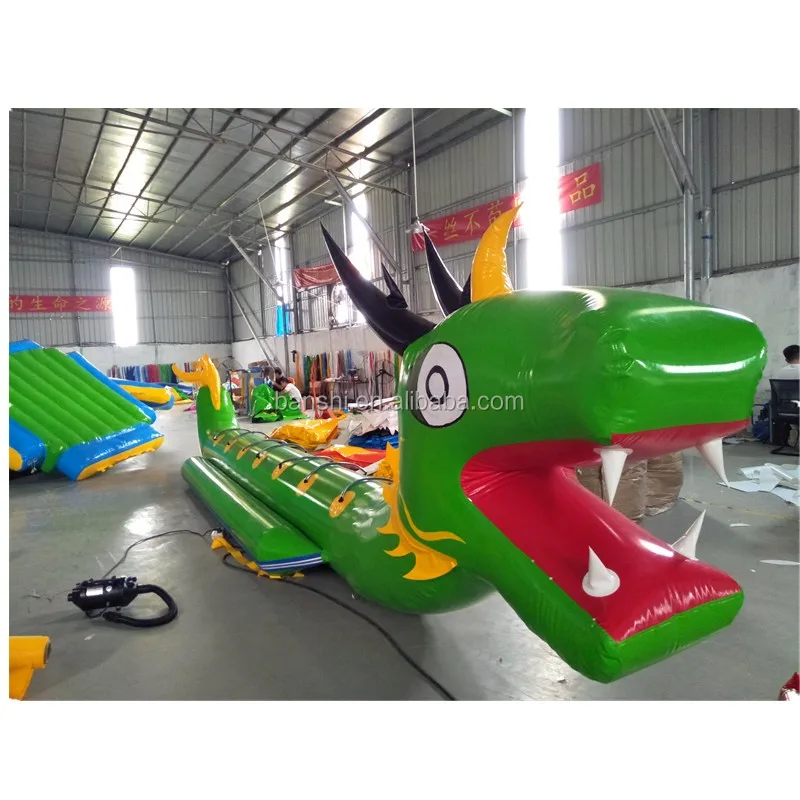 
 Хит продаж, надувная лодка с зеленым драконом, бананом, надувная буксируемая Лодка на 7 мест  