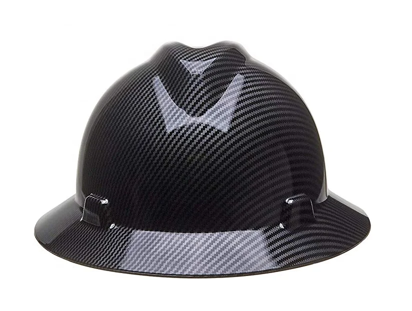 Wholesale Full brim industrial hard hat safety helmet carbon fiber