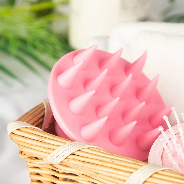 Gloway Long Bristles Scalp Exfoliator Comb Shampoo Head Scrubber Hair Scalp Massager Shampoo Brush For Dandruff Removal