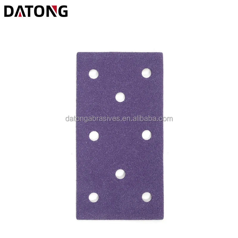 Datong factory High quality  abrasives sand paper 95x180mm Grit 100  Round Ceramic purple Sanding Disc