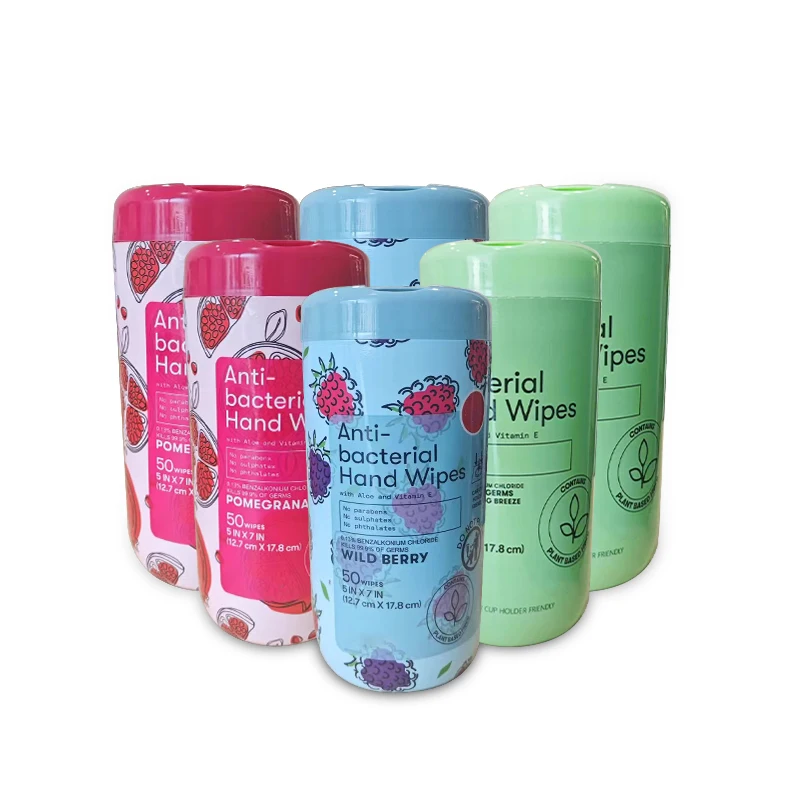 OEM/ODM  Customized Antibacterial Canister Scented Disposable Wipes Daily Protective Disinfecting