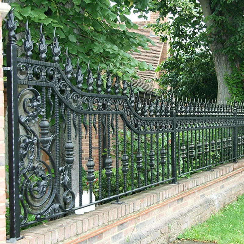 cast iron fence houston acorn finials iron fences garden designs outdoor wrought iron fence