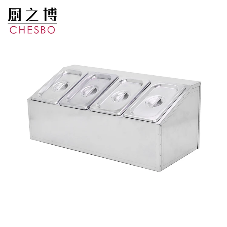 MSY 4 Grid GN Pan Holder Kitchen Appliance Stainless Steel Gastronorm Containers Vegetable Food Container