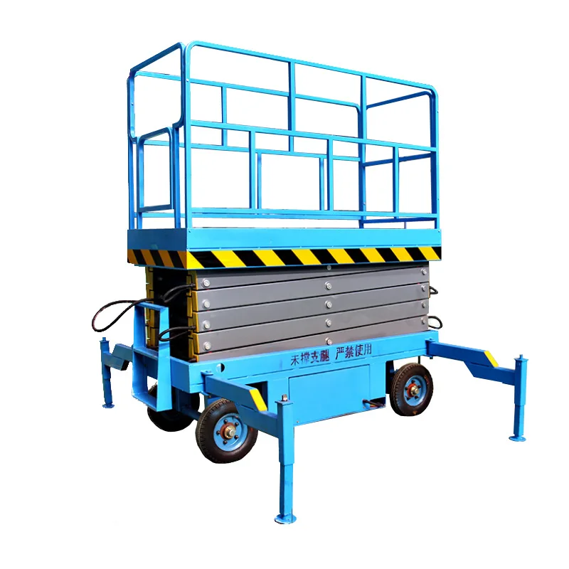 Portable mini hydraulic electric scissor lift man lifter machine