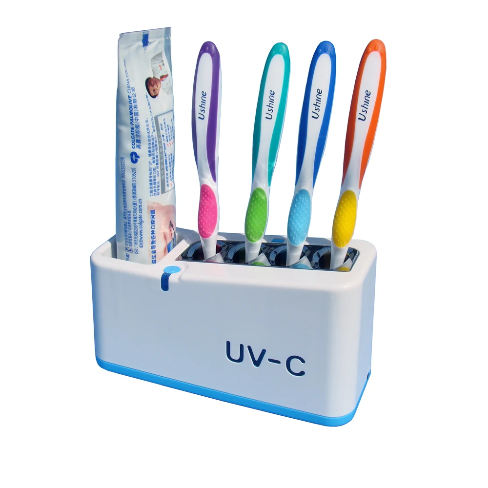 Hot Sale Disinfection 99.99% Sterilization Rate UV Toothbrush Sterilizer Holder Toothbrush Sanitizer