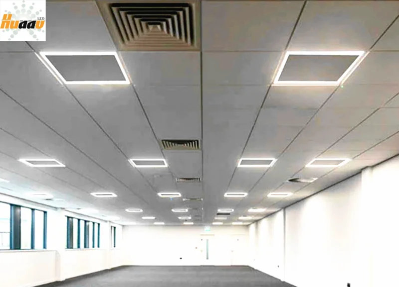 Recessed 40W 48W 591*591*11mm LED Panel Light Frame Light Building Blocks 3000-6500K Stackable Office Use