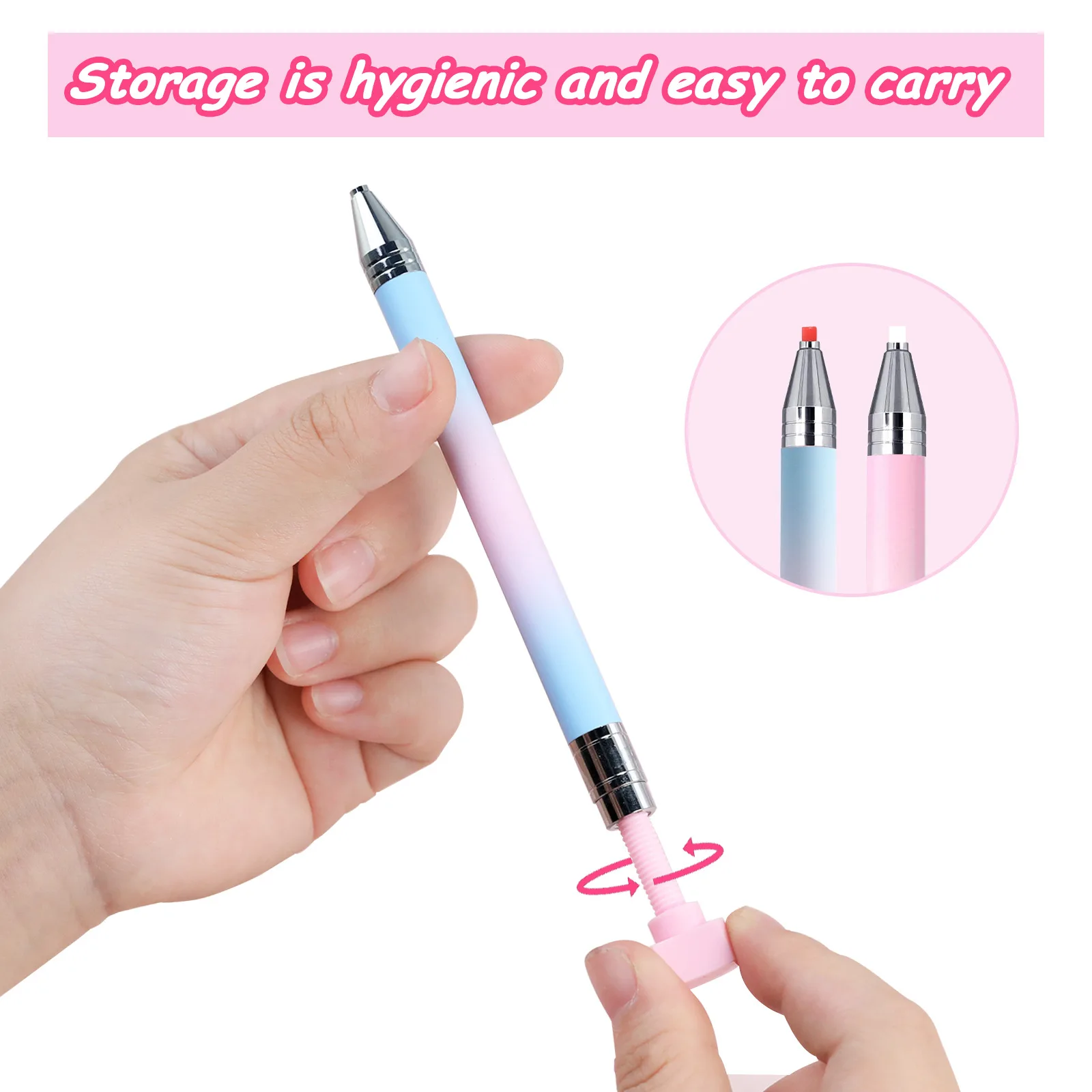 Nail Tool Replacement Wax Wick Sticky Pen Quickly Pick Up Diamond Rhinestone Rotary Wax Dot Pen